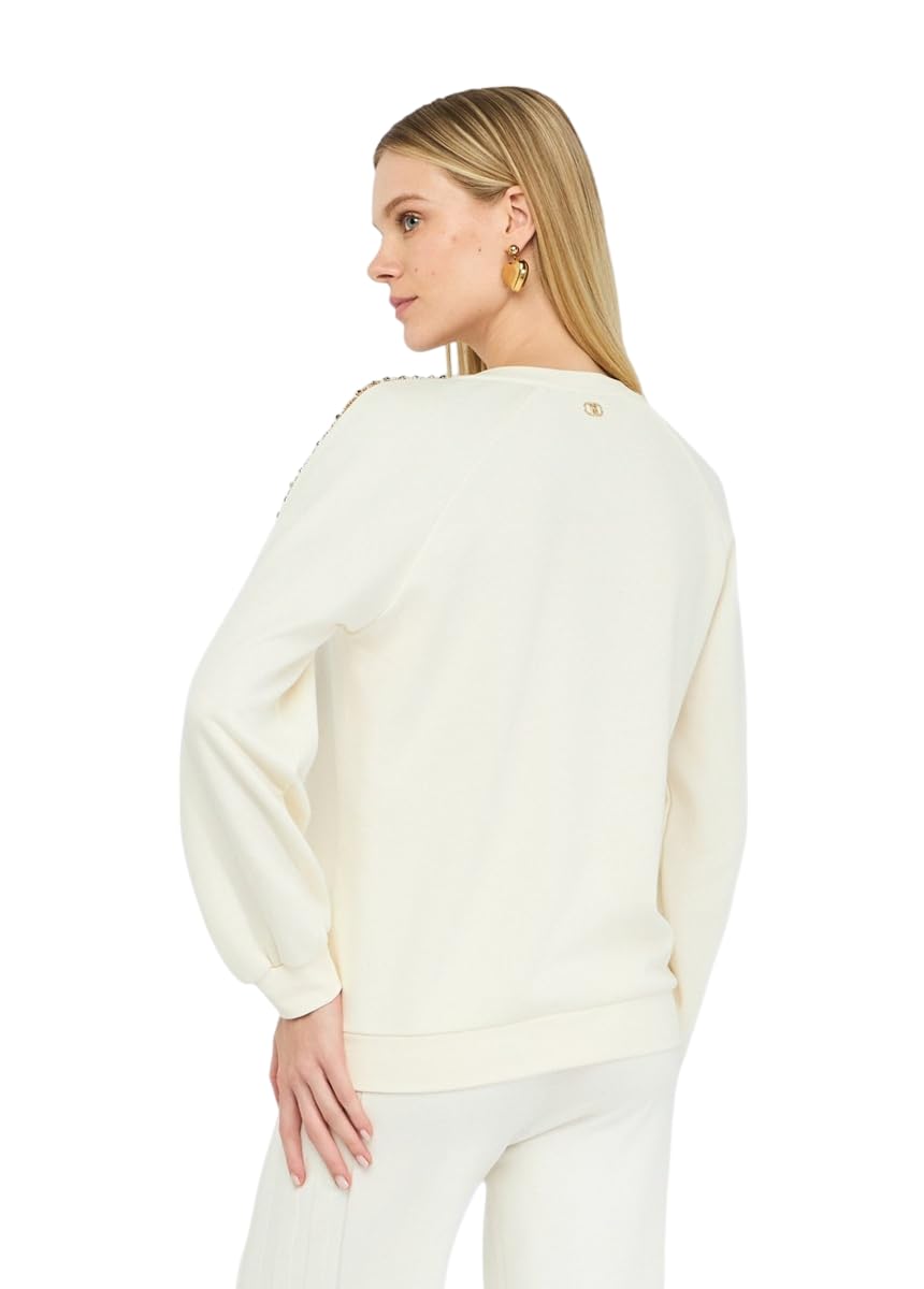 Liu Jo Felpa Girocollo Invernale Donna Better con Strass TF5114