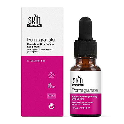 SKIN SUPERFOOD Pomegranate Superfood Brightening Oily Eye Serum 100% Natural and Vegan 0.53 Fl Oz (15ml)