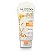 Aveeno Natural Protection Oil-Free Mineral Sunscreen Lotion, SPF 50 Sun Protection for Sensitive Skin, 3 oz