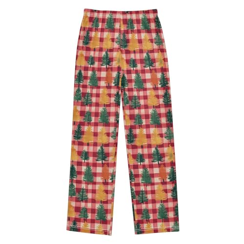 Christmas Pajama Pants Christmas Tree Checked Long Sleep Pants Lounge Bottoms
