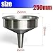 Aluminium Funnel - Large Diameter, Industrial Grade, Non-Spark, Metal Funnel for Commercial and Home Use 1PC (250mm/9.84in)