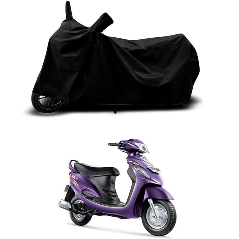 Image of 100% Scratchproof /UV-Rays /Heat Protection /Birds Dropping /Water Resistant /Dust Proof /Waterproof /Full Bike Scooty Two Wheeler Body Cover Compatible for Rodeo RZ BS6 All Varients[Black]