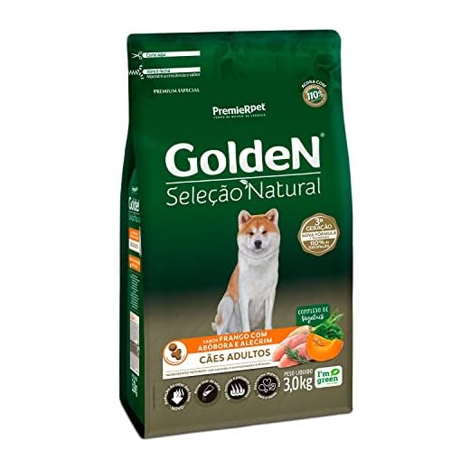Ração Golden para Cães Adultos Seleção Natural Abóbora 3kg