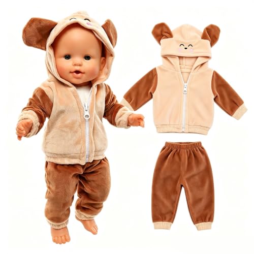 Miunana Kleidung Bekleidung Outfits Jacke Hosen für 35-43cm Baby Puppen