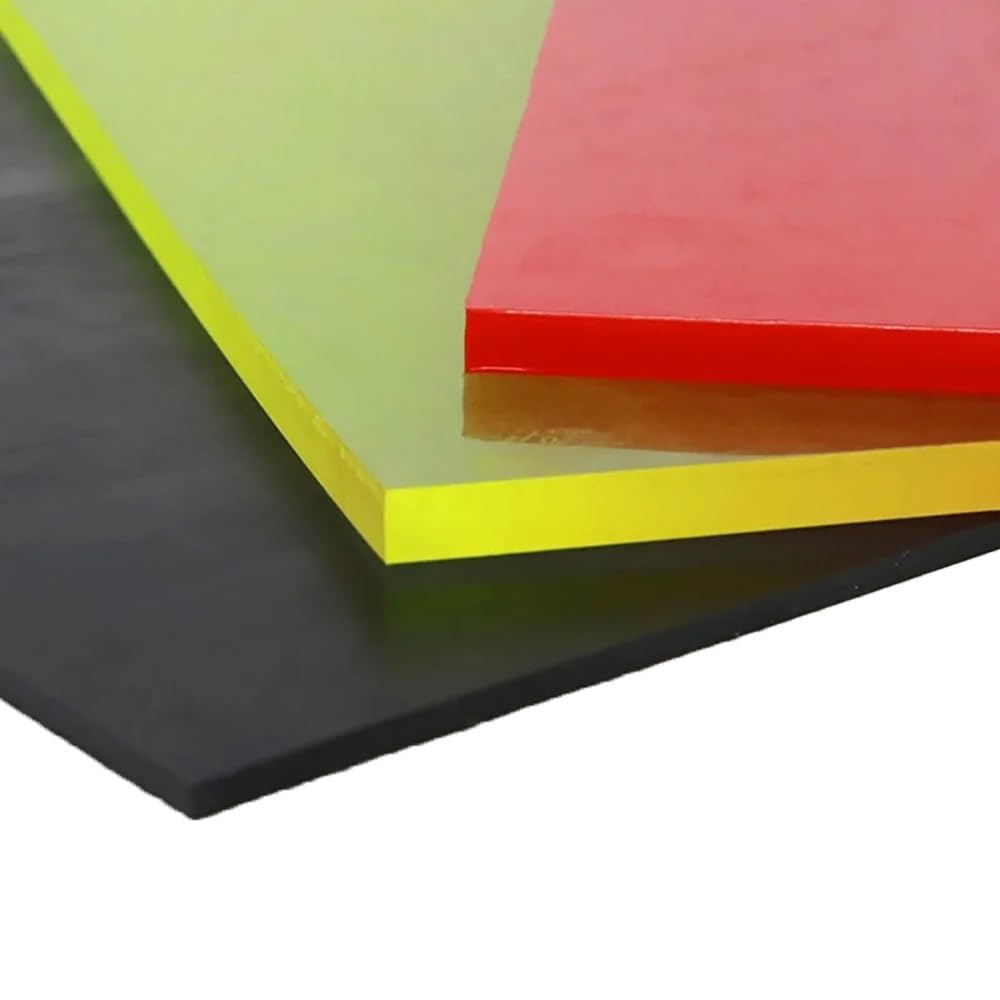 Plancha Poliuretano Multi-Tamaño 300x300mm, Almohadilla Caucho PU Elástica, Resistente Aceite & Abrasión, Panel Amortiguador Golpes Uso Industrial(Red,300X300MM_2MM)