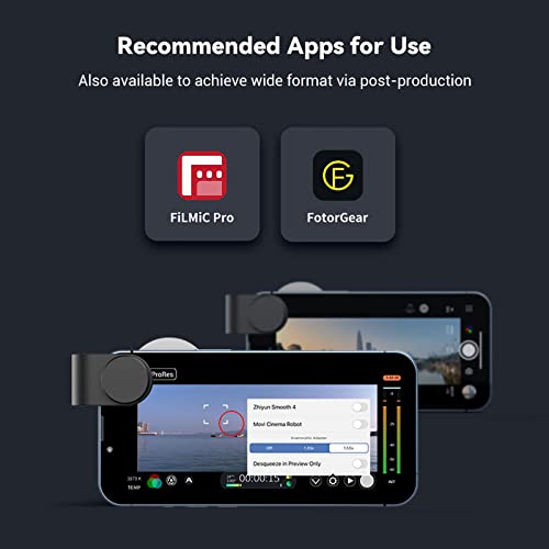 Image of SmallRig 1.55XT Anamorphic Lens for iPhone and Android, Phone Cinematic Filmmaking Lens (T-Mount) 3578B