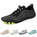 ERTUPE Hike Barefoot Shoes for Women Men Wide Toe Water Shoes Non Slip Breathable Grounding Footwear for Hiking Walking Beach Pool Kayaking Neuropathy Black