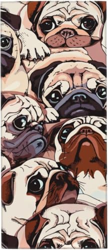 ボストンテリア 動物 犬柄 タオル フェイスタオル マイクロファイバー ホテル仕様 ふわふわ 柔らか肌ざわり ハンドタオル 吸水速乾 薄手 バス用品 プレゼント 12x27.5in