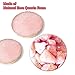 Rose Quartz Coaster Single with Stand (1Pcs),Pink Round Agate Coaster for Drinks,Natural Rose Crystal Stone with Golden Edge, Gemstone Geode Decor Gifts (1)