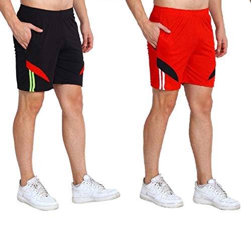 Image of Dia Dia Men's Athletic Shorts, Quick Dry Lightweight Sports Shorts with Zipper Pockets, Drawstring Waist, Breathable Honeycomb Fabric, Ideal for Gym, Workout, Running