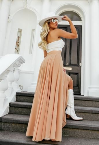 Image of Women's Full Length Georgette Long Skirt- Lehenga with 8 Meters Maxi Flare