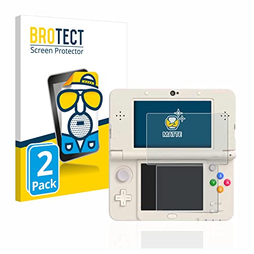 BROTECT Protector Pantalla Anti Reflejos para Nintendo New 3DS (2 Unidades) Película Mate Anti Huellas
