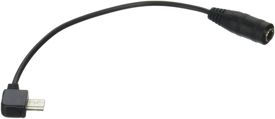 6inch Micro-B USB Male Angled to 3.5mm Female Stereo Audio Adapter, Black