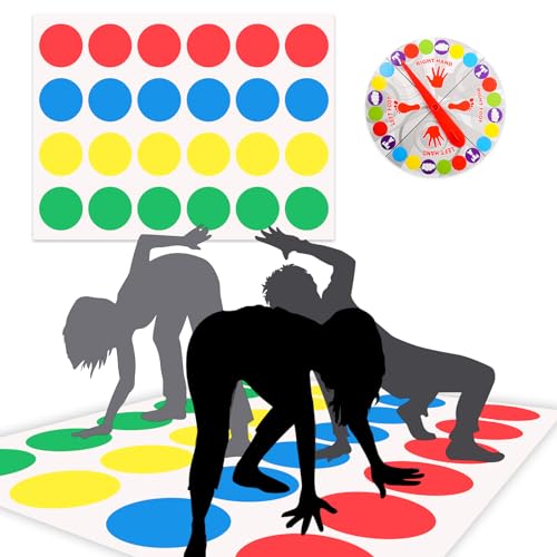 Twisting Game for Kids Adult Classic Floor is Lava Game Funny Floor Balance Game with Spinner & Floor Play Mat Twisting Body Toy Floor Game for Team Family Party