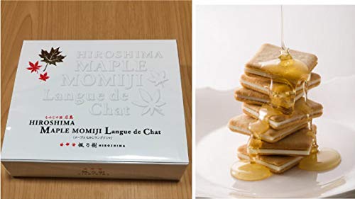 広島限定　広島土産　HIROSHIMA MAPLE MOMIJI Langue de Chat メープルもみじラングドシャ　もみじの国　広島　チョコレート菓子　10枚入