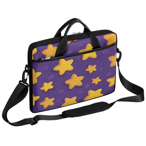 Maletín para portátil con estampado de estrellas amarillas 15 pulg miniatura 1