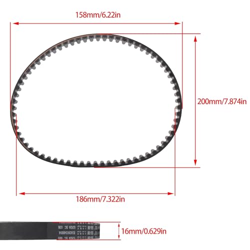 Courroie transmission moto robuste 8M 560 pour Sur-Ron Light Bee SX