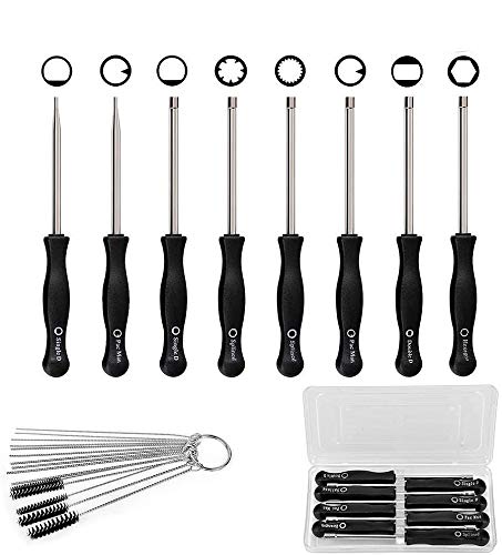 8 Pcs Herramientas Carburador con Agujas de Limpieza Ajuste de Carburador Destornilladores para 2 Cycle Engine (con Agujas de Limpieza) Cover