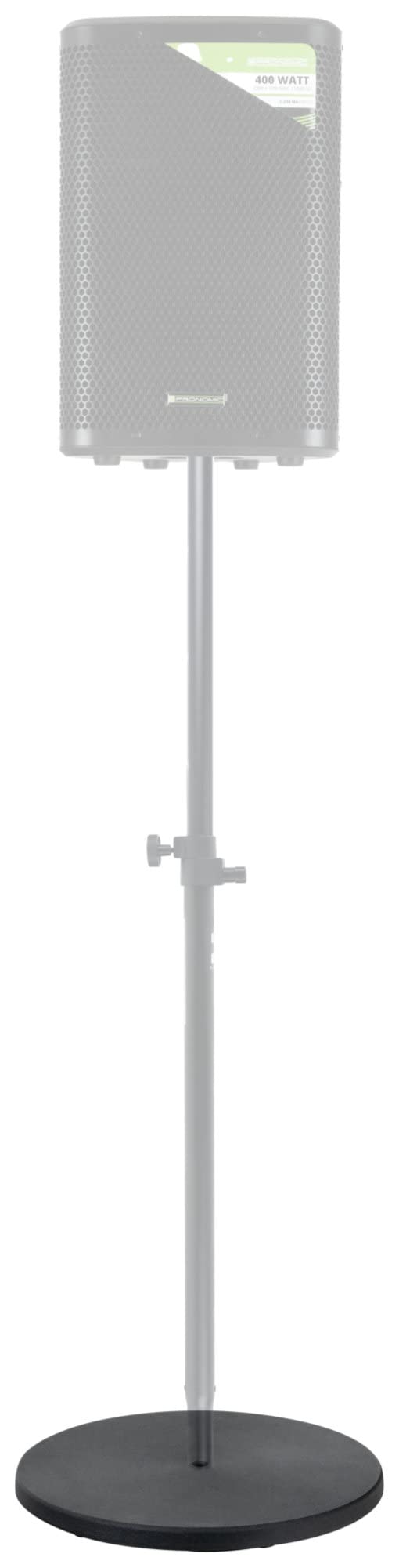 Pronomic SLS-4420 BK Piastra per Asta Distanziatrice, Con filettatura M20 | Base tonda pesante per aste distanziatrici per casse acustiche, In ghisa, Diametro: 44 cm, Peso: 9, 0 kg, Colore: Nero