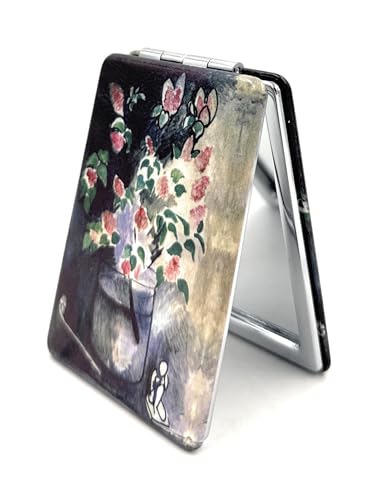 Aeisage Pocket Mirror for Women Small Travel Mirror Magnifying Van Gogh Irises Flower Purse Mirror Compact Unique Gift for Artistic Mom