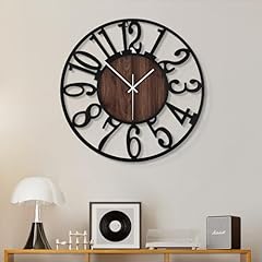 Wall Clock for Living Room Decor Decorative Antique 16 inches or Larger Silent Non Ticking Black photo Wall Clock for Living Room Decor Decorative Antique 16 inches or Larger Silent Non Ticking Black