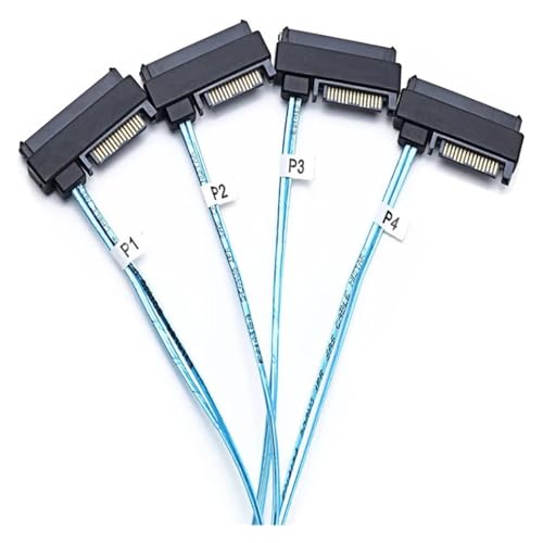 Cable S/AS SATA SFF-8643 a 4 SFF-8482 0.5 m miniatura 4