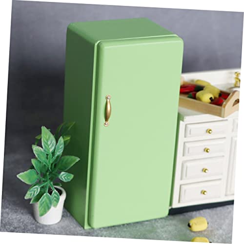 SAFIGLE 1 St Koelkastmodel Koelkast Fantasiespel Bonsai Pot Figuur Mini Keuken Koelkast Keukenmodel Apparaat Gesimuleerd Koelkastmeubelmodel Koelkast Schaal 1/12 Hout Kind Eten Ornamenten - Image 8