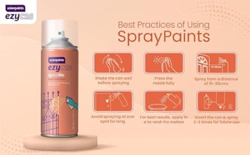 Image of Asian Paints ezyCR8 Apcolite DIY Spray Paint - Golden Brown, 400ml, 100% Acrylic | Multi-Surface Use: Metal, Wood & Walls