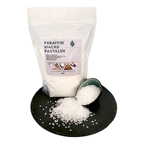 Woodflame Paraffinwachs Pastillen Weiß | Premium Qualität | Kerzenwachs | 900g | parfümfrei | Perfekt geeignet für Kerzen selber Machen, Paraffinbad, Kosmetik, Politur Cover