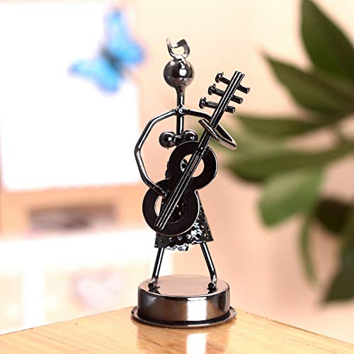 Garneck Musician Player Statue 5pcs Iron Art Music Man Figure Metal Musician Guitar Player Statue Musical Instrument Collectible Figurine for Home Cafe Office Display Decor Gift Music Band Ornaments steampunk buy now online