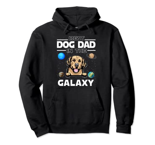 Best Dog Dad In The Galaxy Golden Retriever Puppy Dogs Lover Sudadera con Capucha
