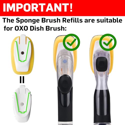 image for Shadowgallery Sponge Brush Refills for OXO Soap Dispensing Dish Brush 