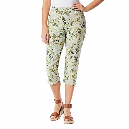 Gloria Vanderbilt Women's Amanda Imported & Versatile Capris | Tapered Style - Multi Stonewood 14