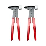 SWPHRT 2PCS Car Wheel Weight Pliers, Heavy-Duty Clip-On Vehicle Wheel Balancing Hammer Repair Tool, Automotive Tire Weight Installing Removal Tool Accessories, Universal Fit