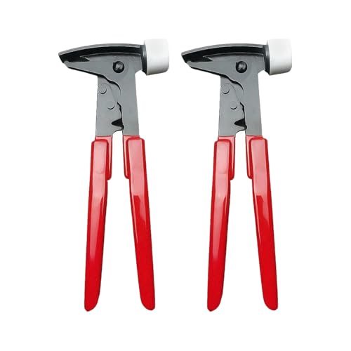 SWPHRT 2PCS Car Wheel Weight Pliers, Heavy-Duty Clip-On Vehicle Wheel Balancing Hammer Repair Tool, Automotive Tire Weight Installing Removal Tool Accessories, Universal Fit
