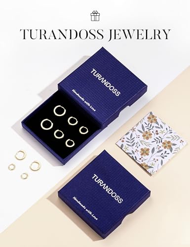 Turandoss Hypoallergenic Small Gold Huggie Hoop Earrings for Women Girls - image 7