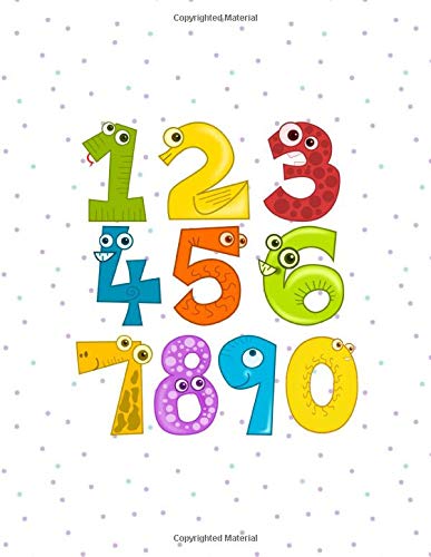Preisvergleich Produktbild 1234567890: 8.5x11 funny numbers : wide ruled composition notebook : school supplies