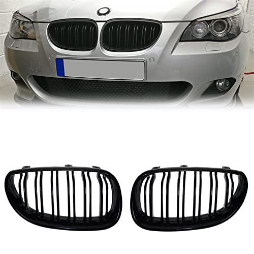 Rejillas delanteras de riñón para coche BMW M5 2004 a 2009 con doble listón deportivo