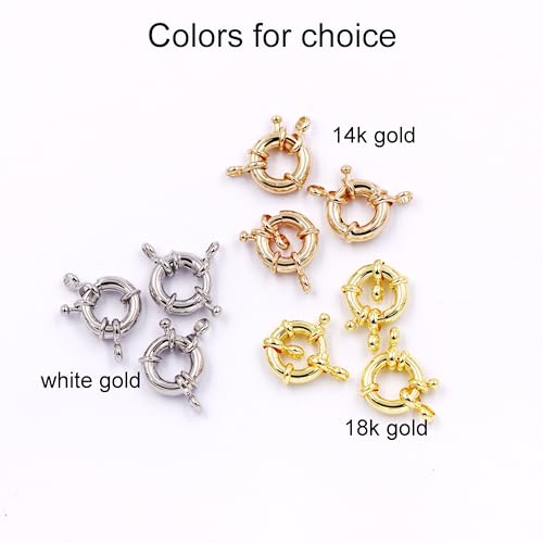 Fermoirs de fabrication de bijoux 14K robustes 15mm pour attache solide - 3