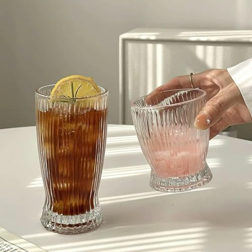 Image of WRINGO 380ml Italian Premium Juice Glasses and Transparent Water Glass Medium Size Tumbler Glasses for Drinking Water and Cocktails, Diamond Design Glass Water Glass Set of 6 (Rubi, Set of 6)