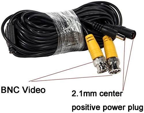 Henxlco 4 Pack 150 feet Security Camera BNC Video Power Cable Pre-Made All-in-One BNC RCA DVR CCTV Surveillance System Extension Wire Cord