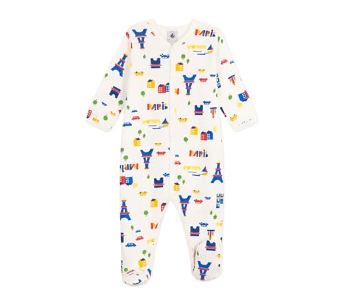 Pyjama Bébé Molleton Gratté Petit Bateau A0dvq01 Vêtement Nuit Mixte
