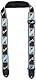 Fender 990681502 Monogramm Strap schwarz/grau/blau, XL STRAP BLOCKS« Gurtsicherungs-System - 4er Pack - Farbe: Schwarz/Daphne Blue, 990819010