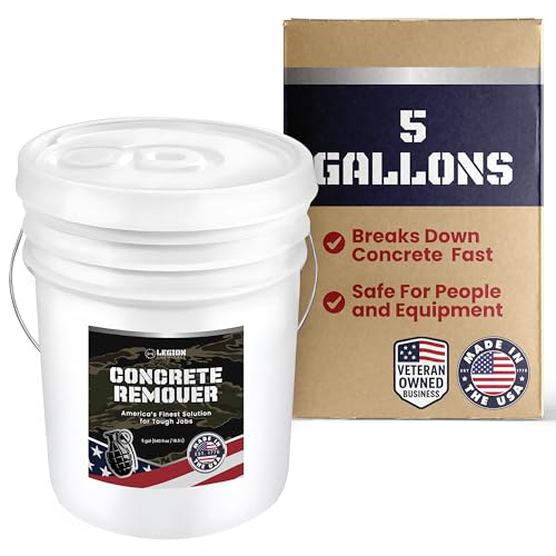 Legion Chemicals Heavy Concrete Remover – Dried Concrete & Cement Dissolver (Non-Corrosive,...