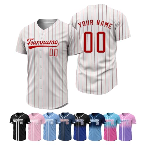 Custom Baseball Jersey Personalized Team Uniform Stitched Printed Name Number Logo Short Sleeve Shirts for Men Women Youth