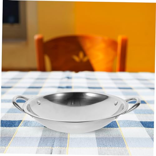 Wok de acero inoxidable Zerodeko con fondo redondo y diseño liso miniatura 7