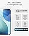ZAGG Glass+ Screen Protector for iPhone 17-3X Stronger, Impact & Shatter Protection, Scratch & Smudge-Resistant iPhone Tempered Glass, InvisibleShield, Easy PerfectFit Install