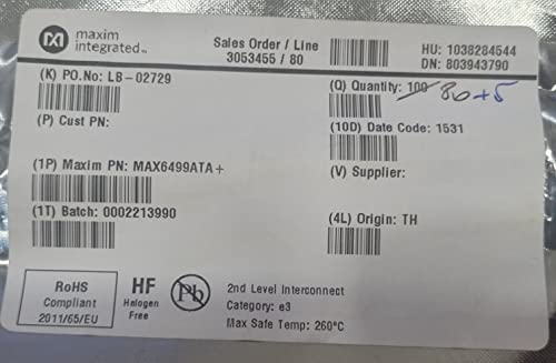 (1 PC) MAX6499ATA+ Maxim TVS Device Mixed 8TDFN