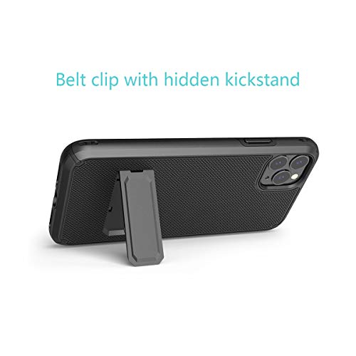 Iphone 11 Pro Max Case,Casewind Iphone 11 Pro Max Belt Clip Holster Case Slim Combo Shell With Kickstand Swivel Tpu Rugged Bumper Shockproof Full Protective Cover Case For Iphone 11 Pro Max6.5,Black #TOP3