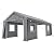 GarveeLife Carport Canopy 10'x20' Heavy Duty Waterproof Portable Garage 4 Roll-up Doors & 4 Windows All-Season Carport for Car Truck Boat Storage, Grey